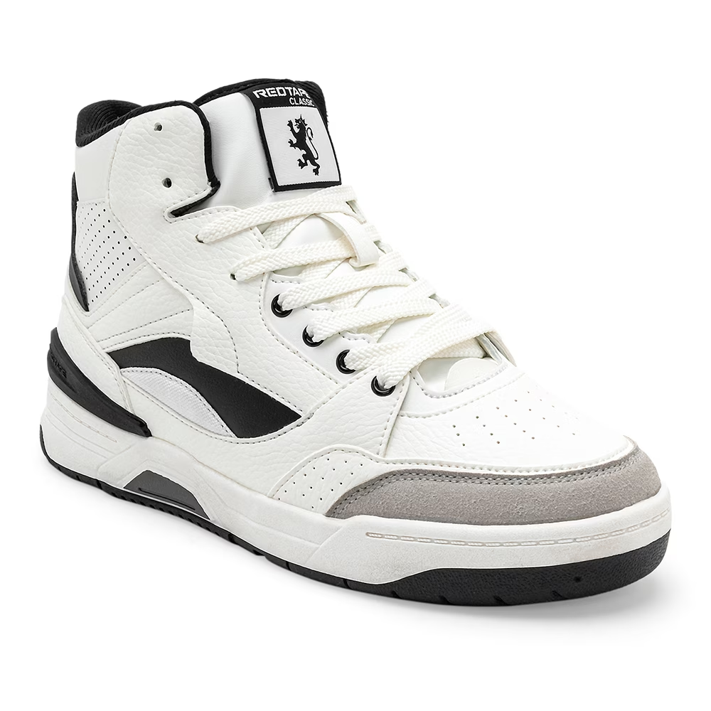 Red Tape Mesh Sneakers For Men - White and Black - RT0222