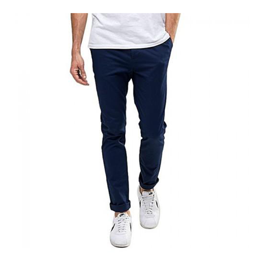 Cotton Chinos Gabardine Pant For Men - Deep Blue - NZ-3183