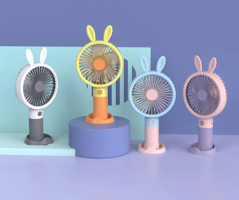 Cute Mini Fan 3-Speed Mini Fan -USB Rechargeable