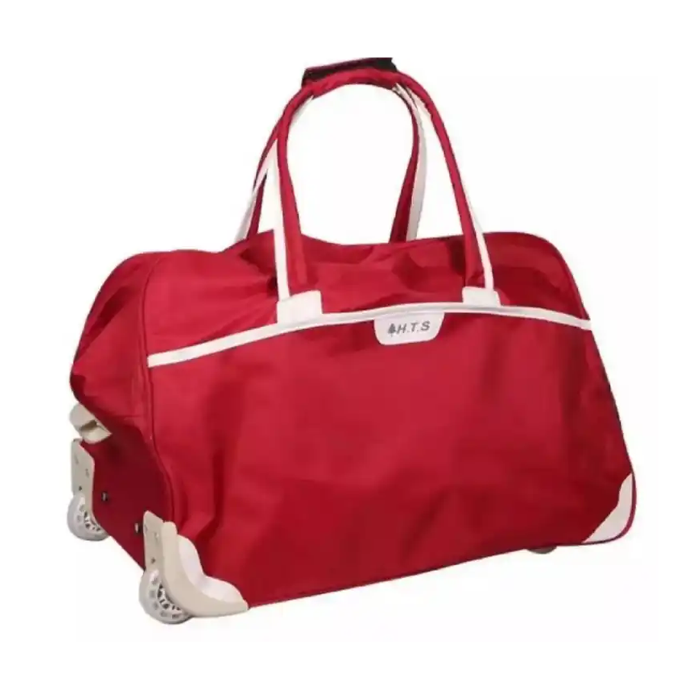 HTS Travel Trolley Bag and Trolley Waterproof and Washable - Red