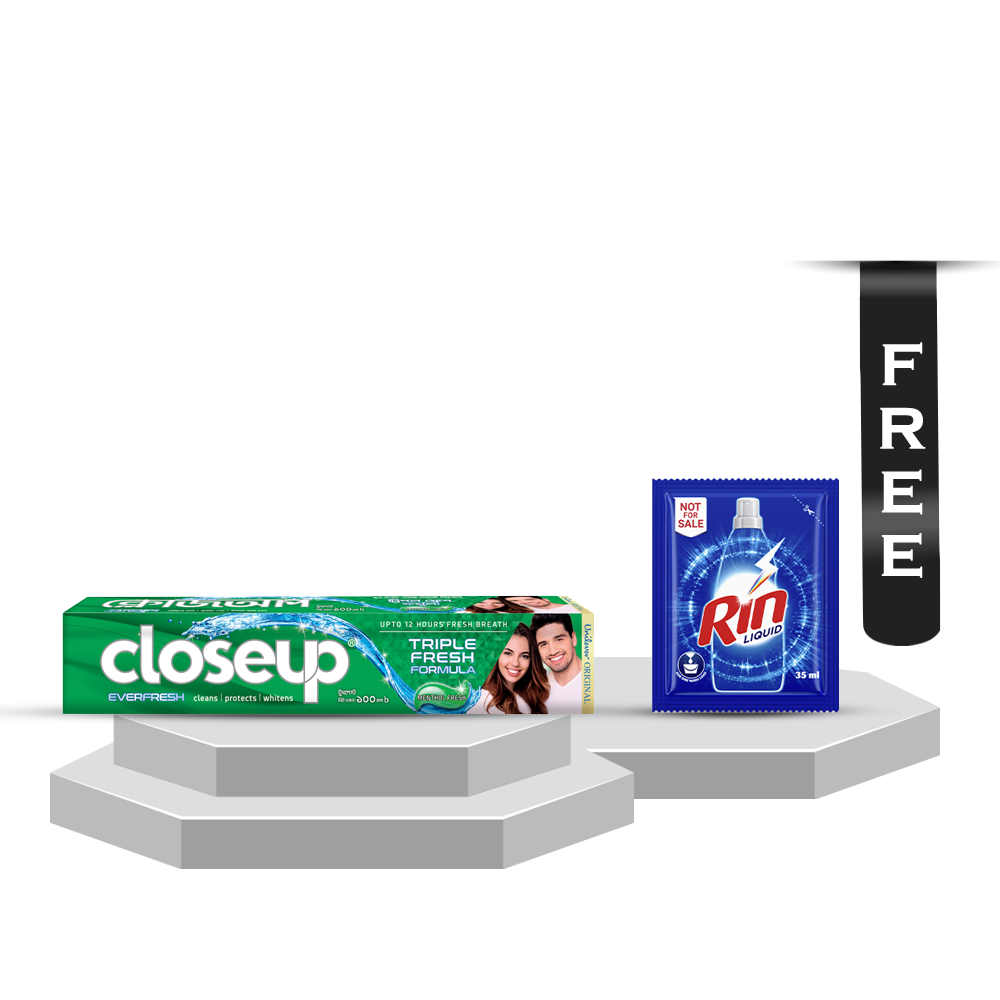 Closeup Menthol Fresh Toothpaste - 100gm With Rin Liquid - 35ml Free - 69984724