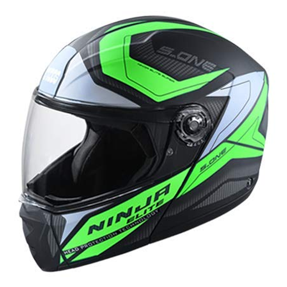 Studds Ninja Elite Super D4 Full Face Bike Helmet - L - Green