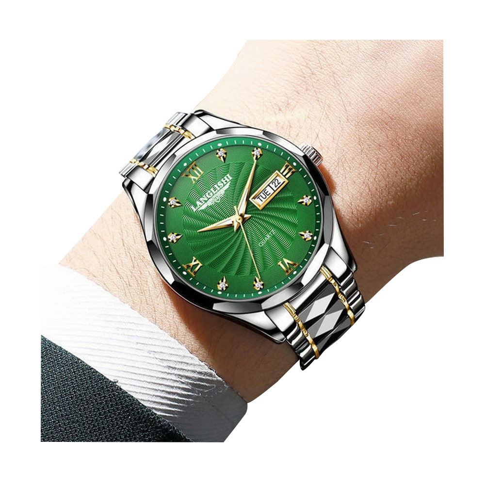 LANGLISHI 400 Stainless Steel Watch for Men - Green