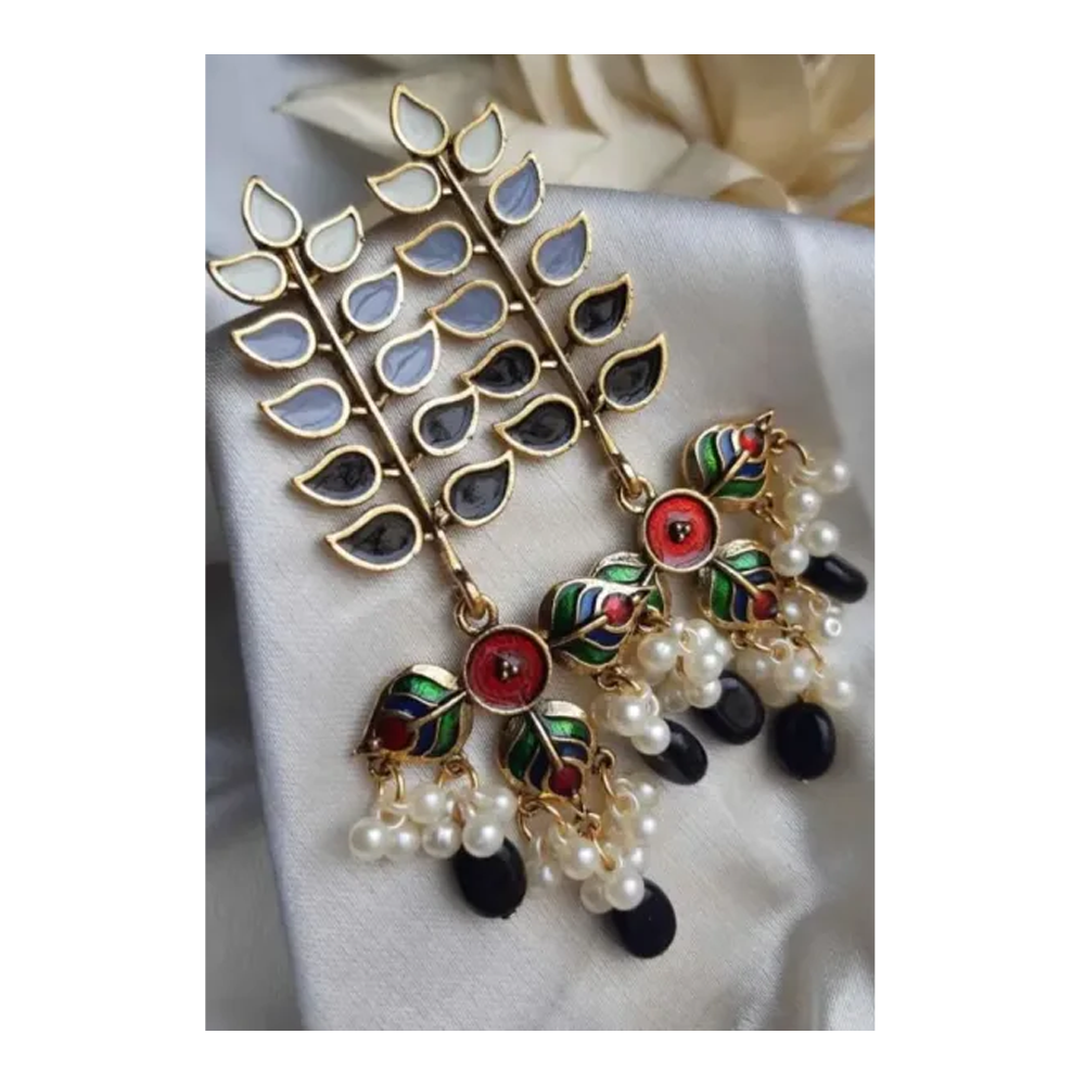 Indian Meenakari Fashion Ear Rings - Multicolor