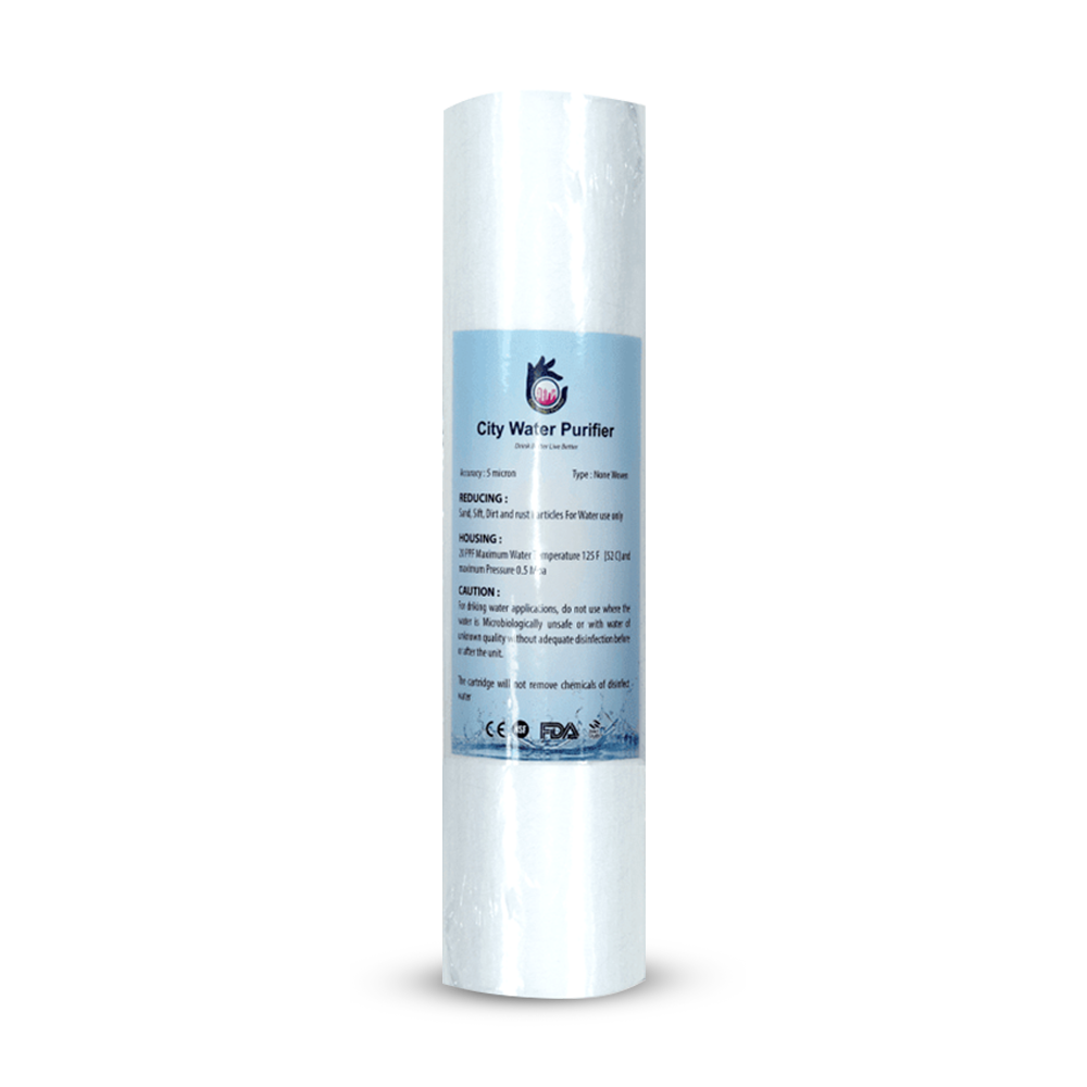 City Water Purifier PP Sediment Filter 10" White