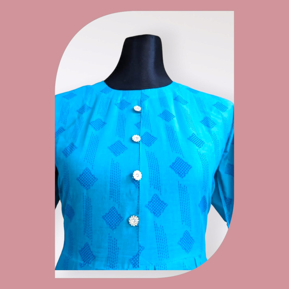 Cotton Kurti For Women - Blue