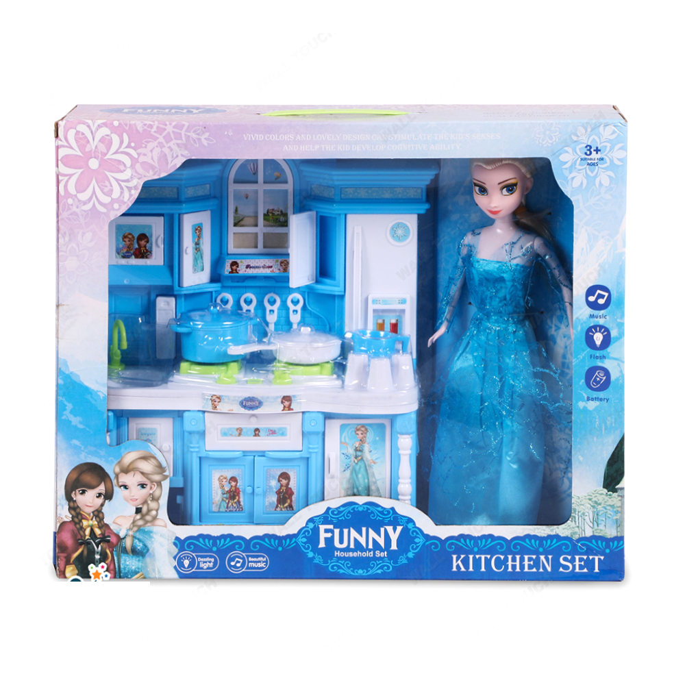 Funny-Household Kitchen Play Set With Dazzling Light and Music - 120134416