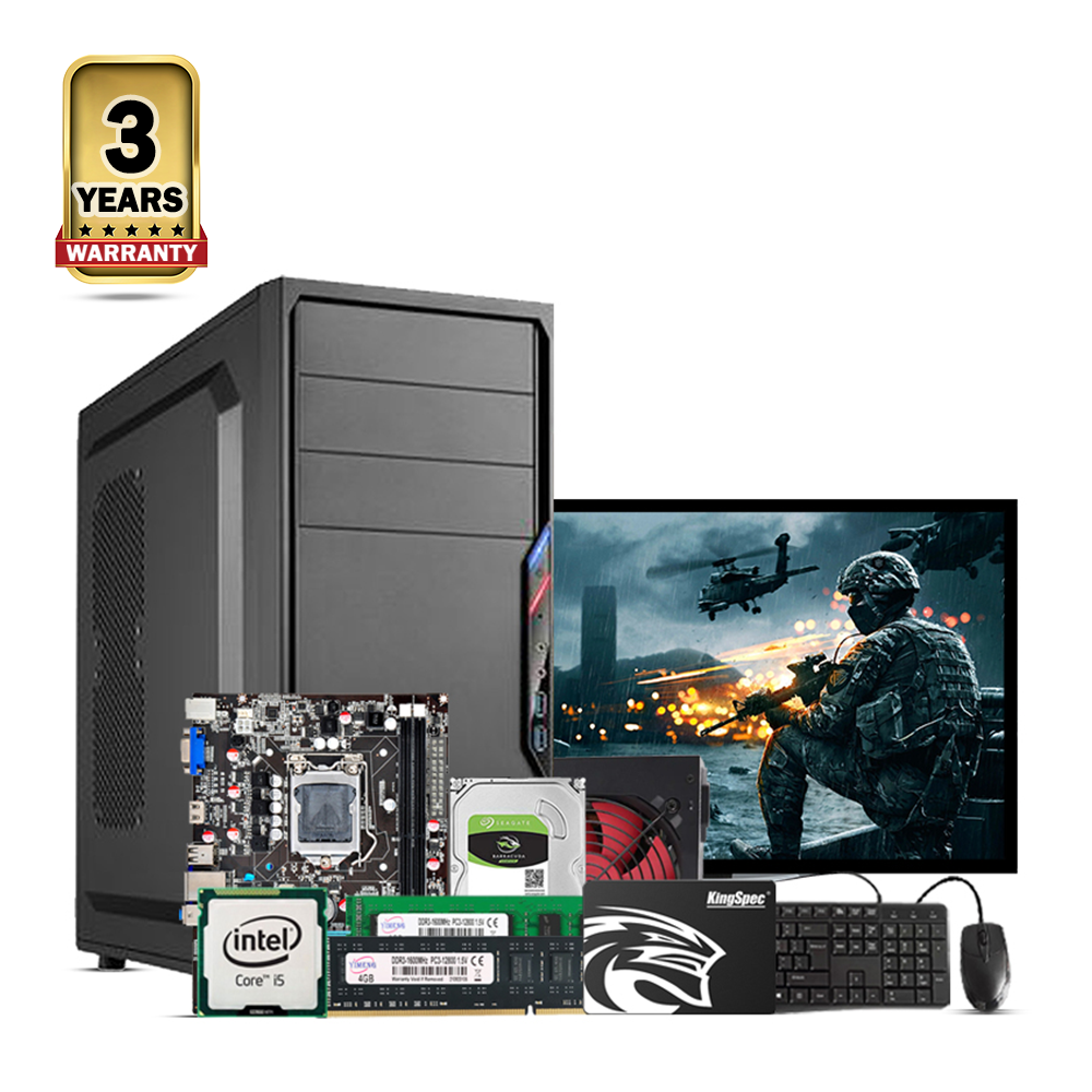 Intel Core i5 6th Generation - 8GB RAM - 256GB SSD - 19 Inch Monitor - Desktop Computer - Black - CSDP23-6012