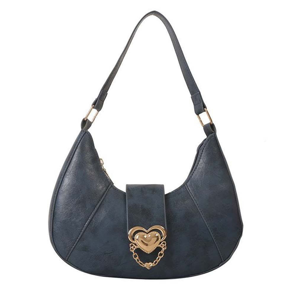 Artificial Leather Thai Stylish Hand Bag For Women - Ocean Blue - P292 B