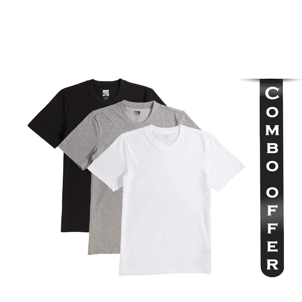 Combo of 3 Half Sleeve T-shirts for Men