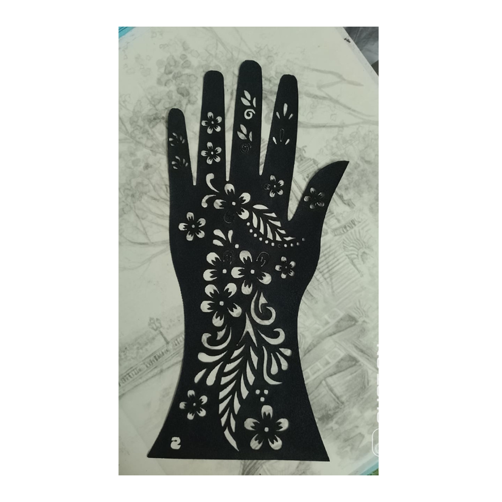 Mehedi Henna Hand Stencil Sticker For Women