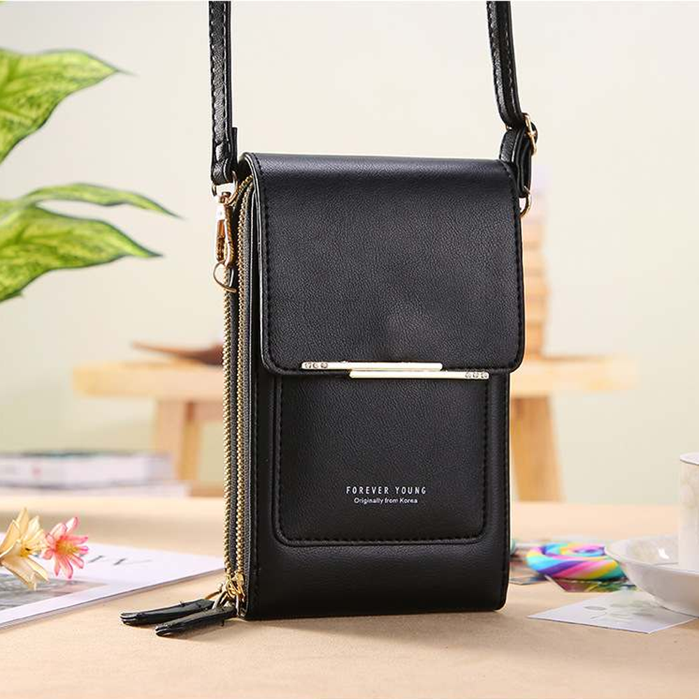 Soft Leather Wallets for Women - Black - 637