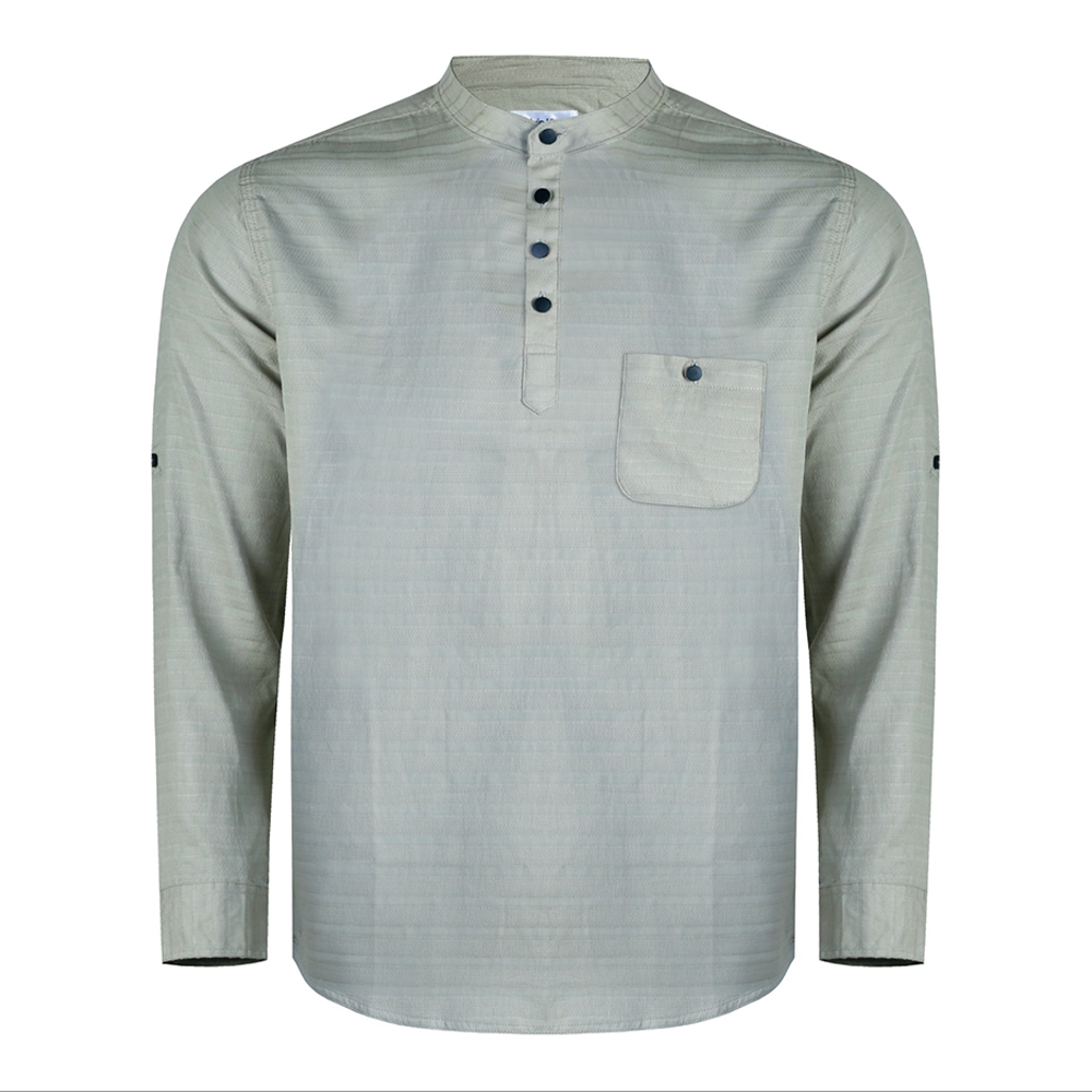 Cotton Full Sleeve Katua For Men - Gray - OP227