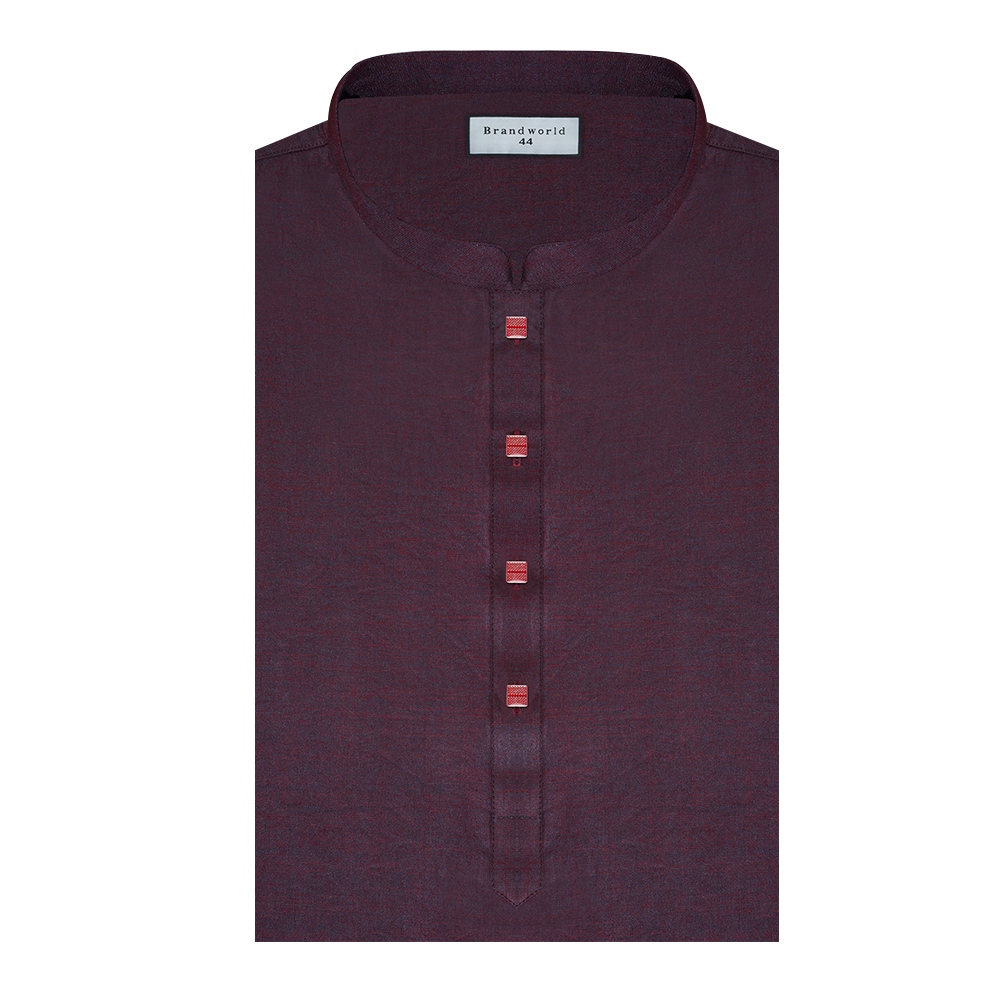 Cotton Panjabi for Men - Maroon