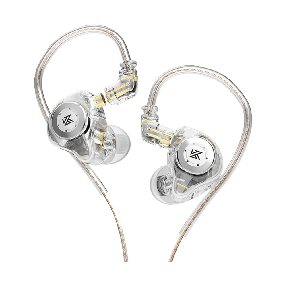 KZ EDX Pro Hi-Fi Bass Dual Magnetic Dynamic Earbuds with Mic - White