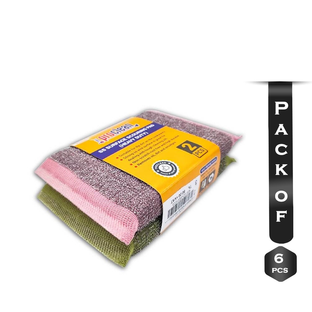 Pack of 6 Pcs Stainless Steel Surface Scouring Pad - SS-0476