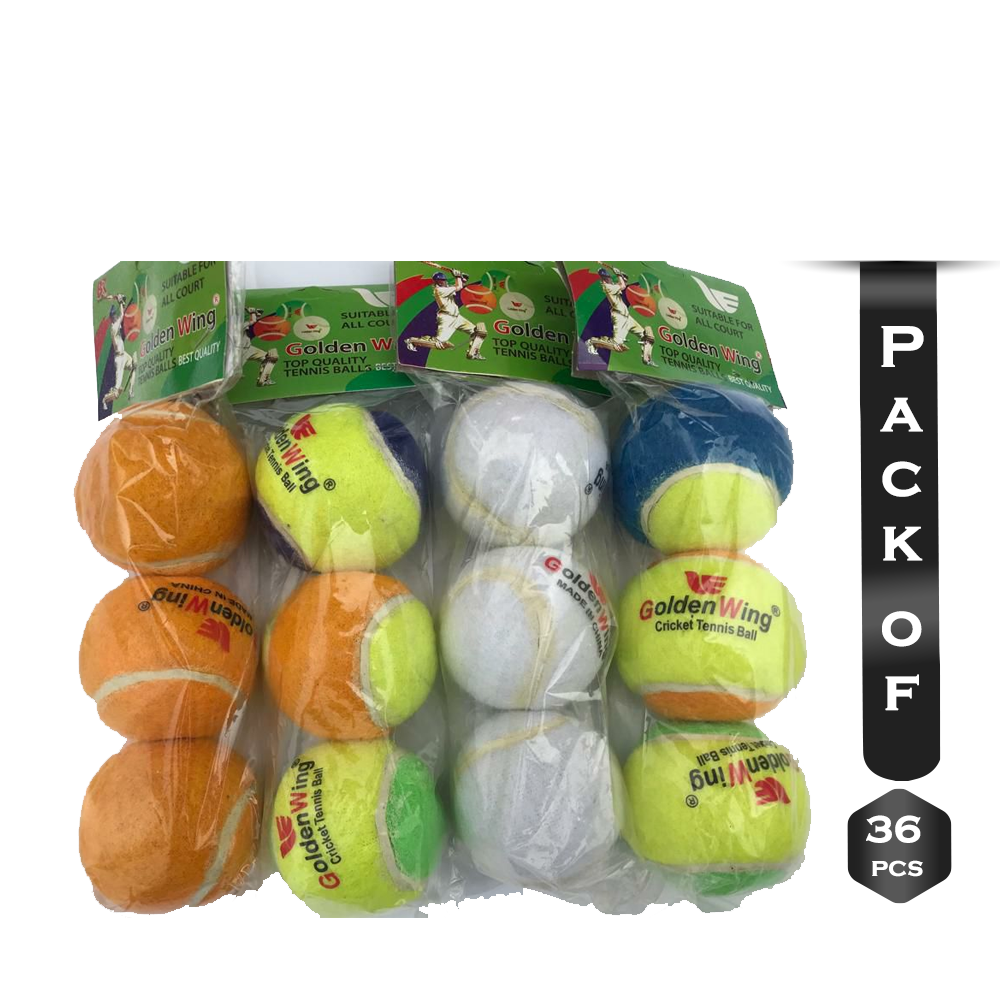 Pack of 36 Pcs Golden Wing Tennis Ball 