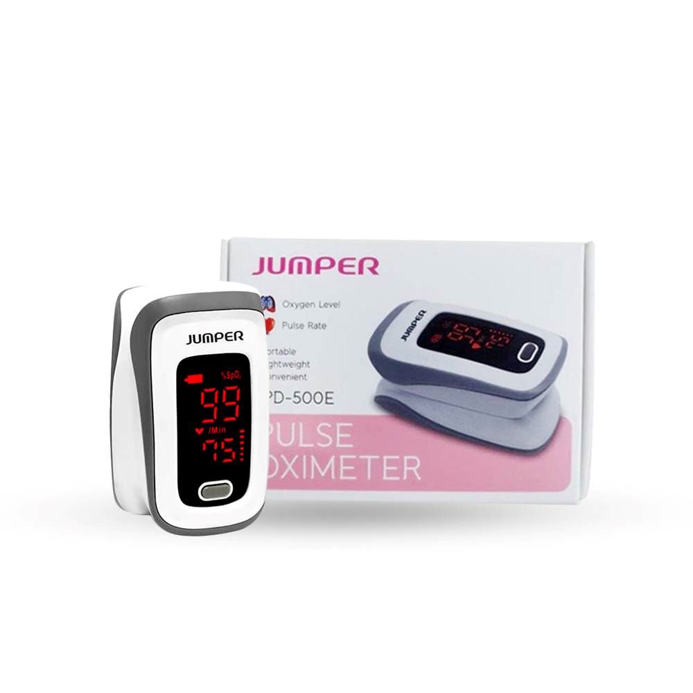 Jumper 500D OLED Version Fingertip Pulse Oximeter - Black and White 