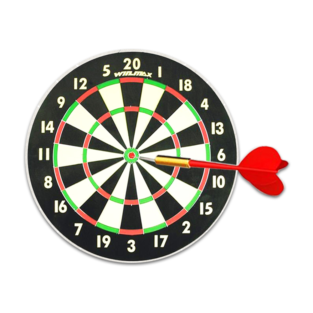 Double Side Wooden Dart Board Game - 1212977