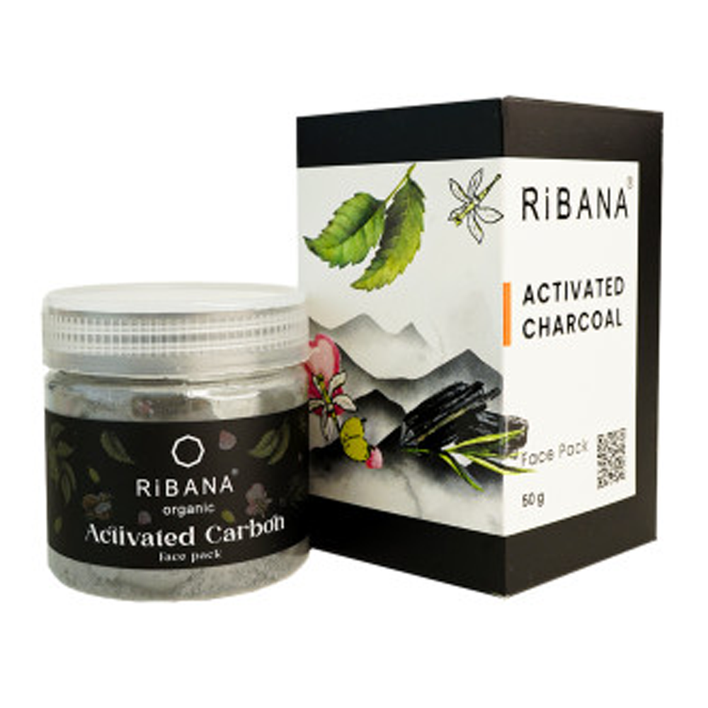 Ribana Activated Charcoal Face Pack - 50gm