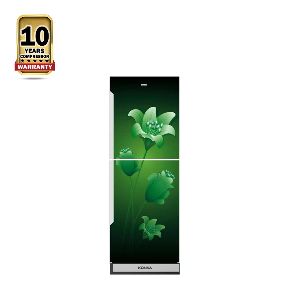 Konka KRB-307VB-3D Green Lily Refrigerator - 307 Ltr - Green
