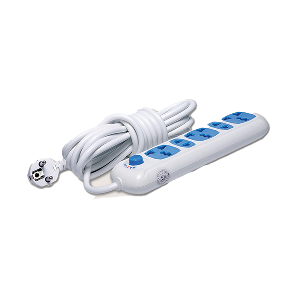 Maxline ML-0032 Extension Socket/Multiplug 5 Port - White