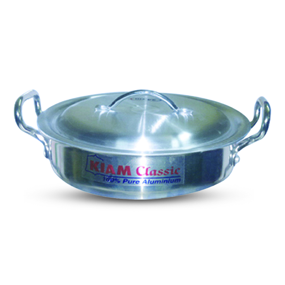 Kiam Aluminum Wok Pan with Metal Handle - 24cm