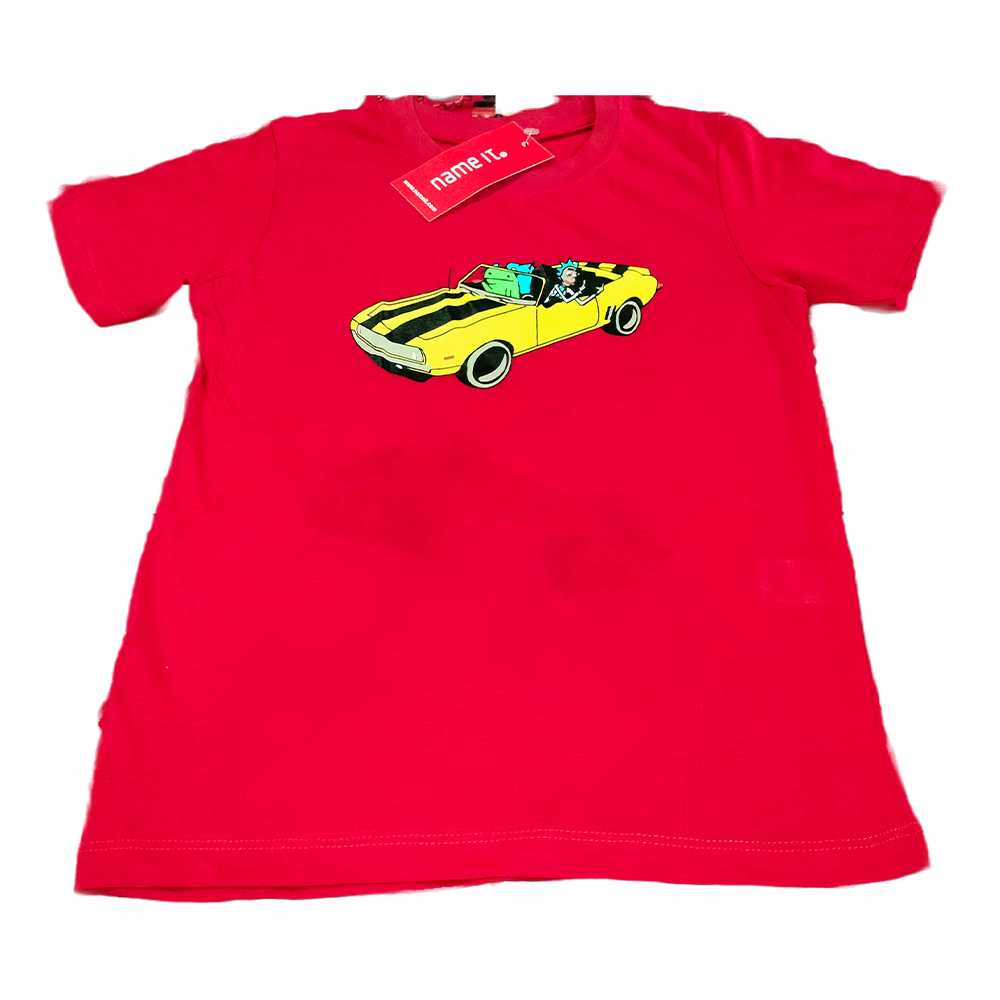 Cotton T-Shirt For Kids - Red