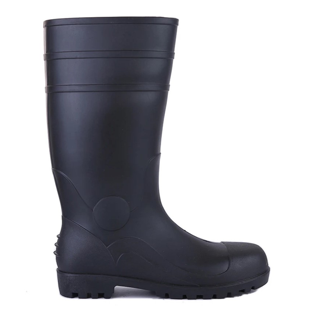 Skid Rubber Water Shoes PVC Rain Boots and Knee High Rain Boots - Black - 802