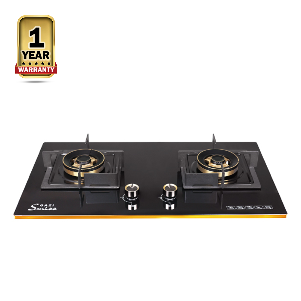 Gazi EG-772C Smiss Double Gas Stove - Black