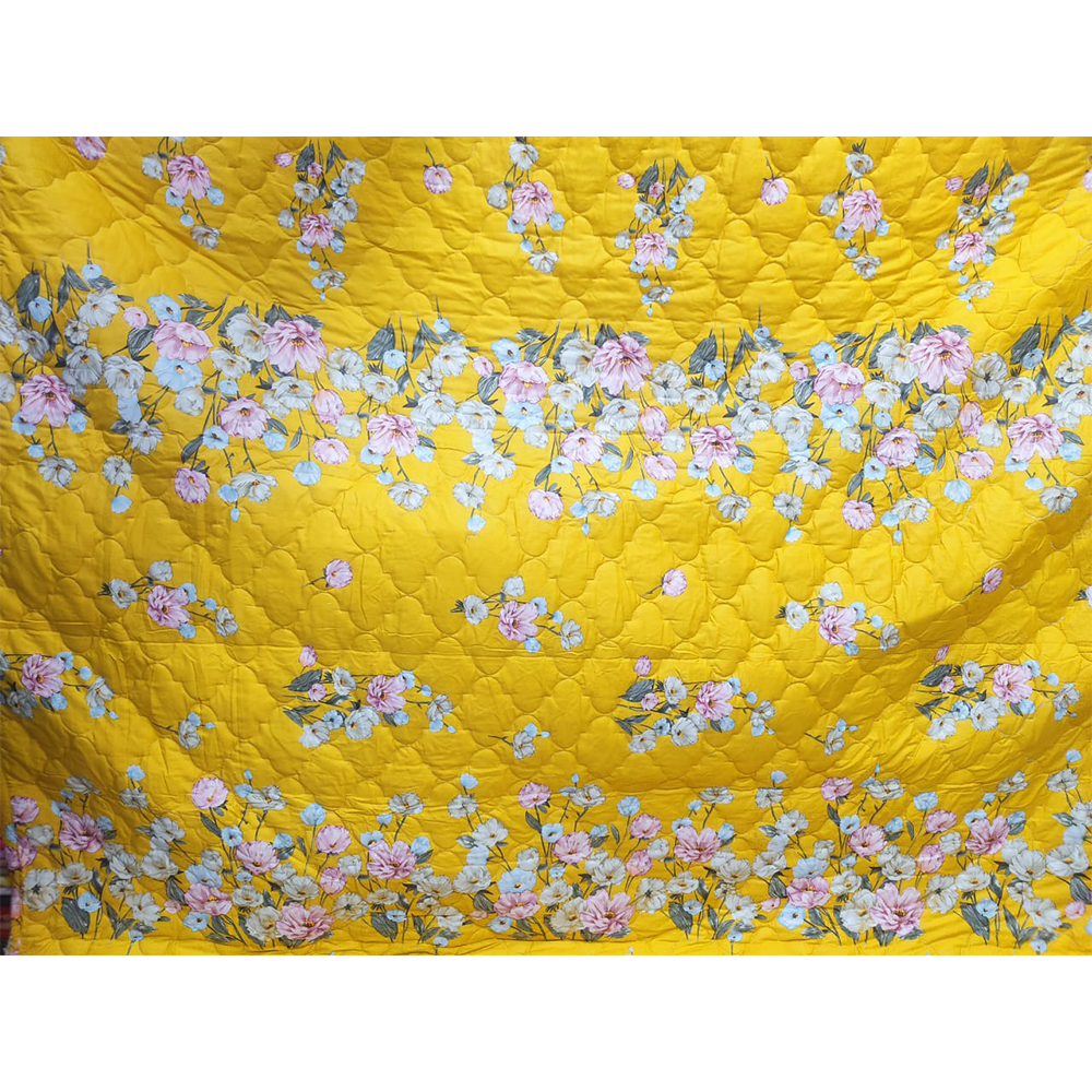 Twill Cotton King Size AC Katha - Yellow - KT-11