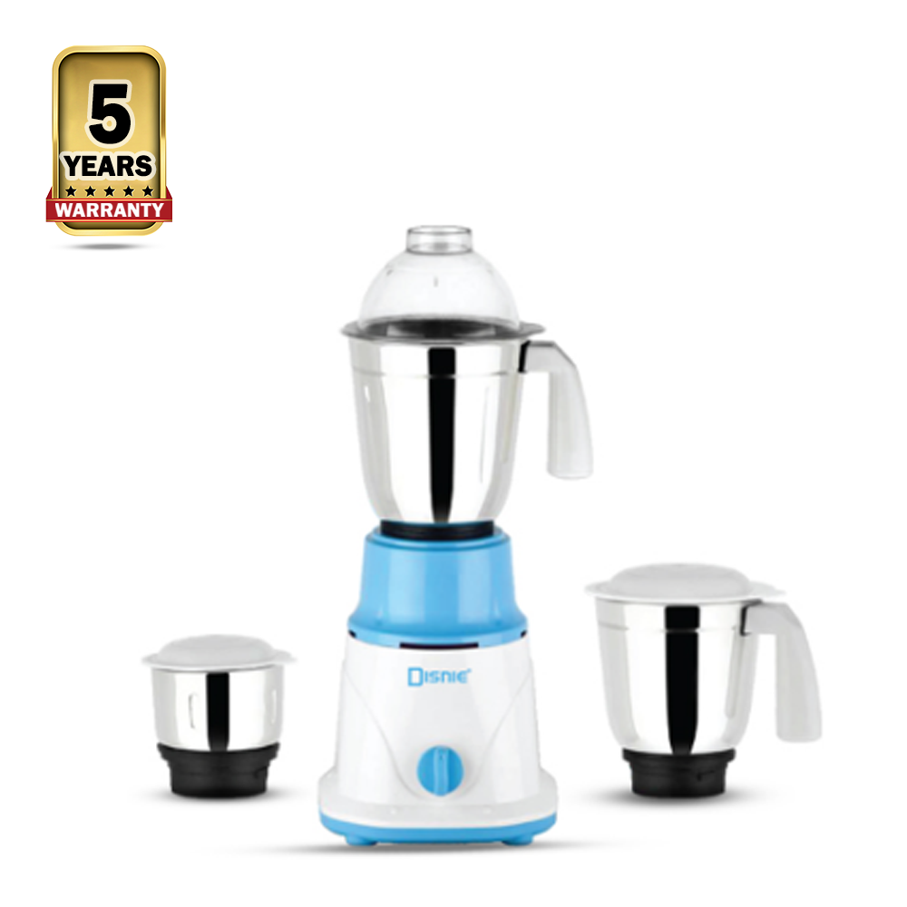 Disnie Butterfly 750W Mixer Grinder & Blender - White and Sky Blue