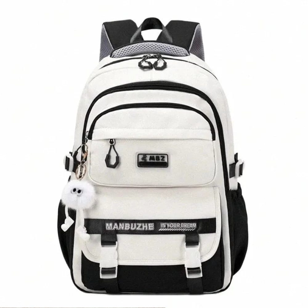 Academy Style Waterproof School Book Bag - Black