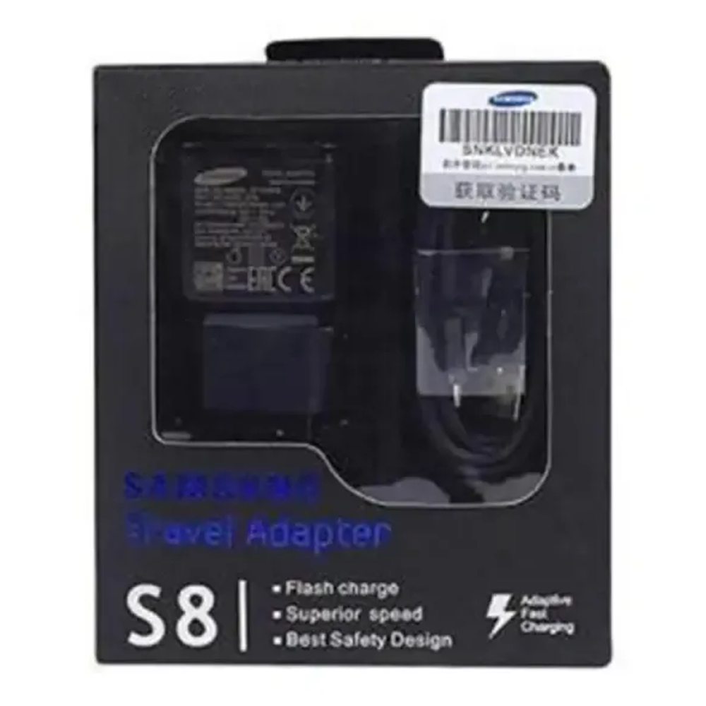 Samsung Galaxy S8 Type C Cable Fast Charging Travel Adapter - Black