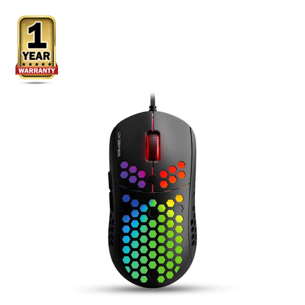 Fantech Hive UX2 USB RGB Gaming Mouse - Black