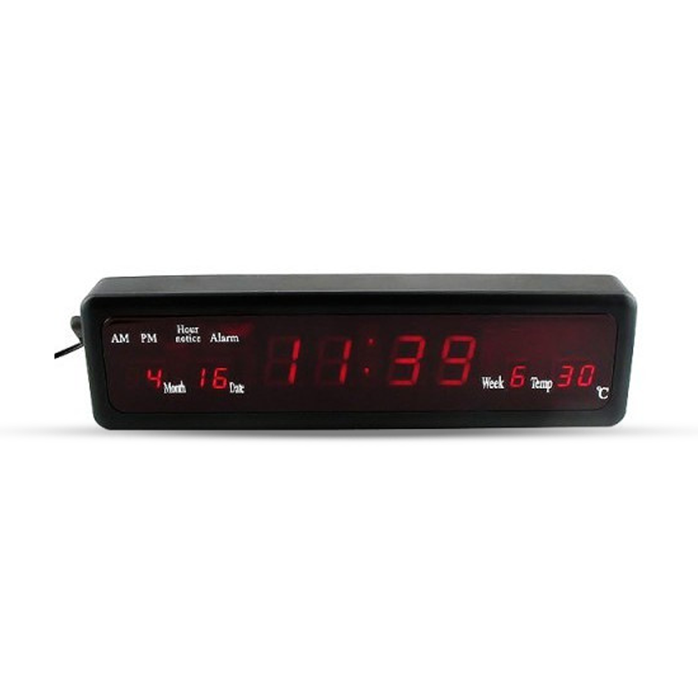 Casio CX-808 Wall Desk LED Digital Clock - Red & Black
