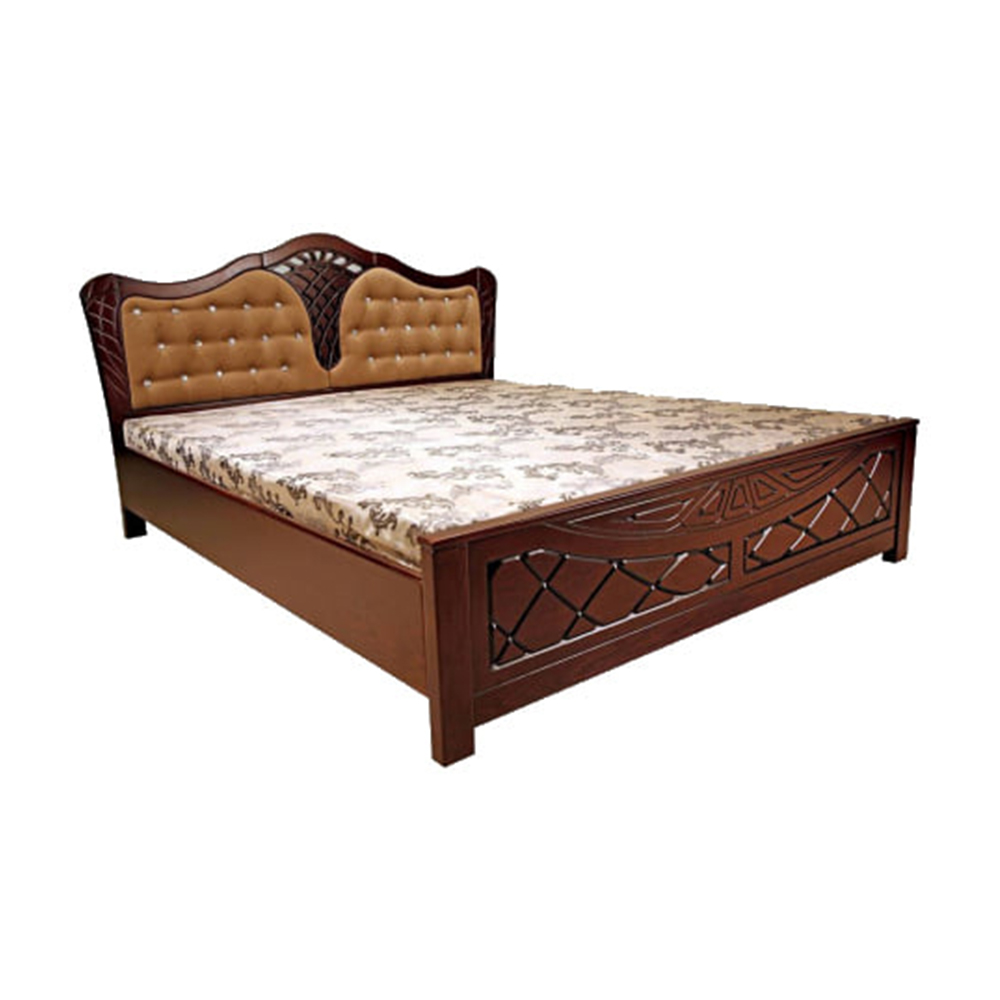 ZNE Solid Wood Royal Touch Bed - 5’*7’ - Antique - ZN-BD-41 