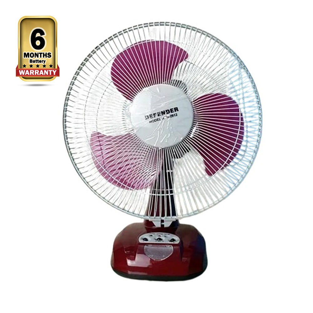 Defender KN-2912 Rechargeable Fan AC-DC with LED Multi-Function - 12 Inch