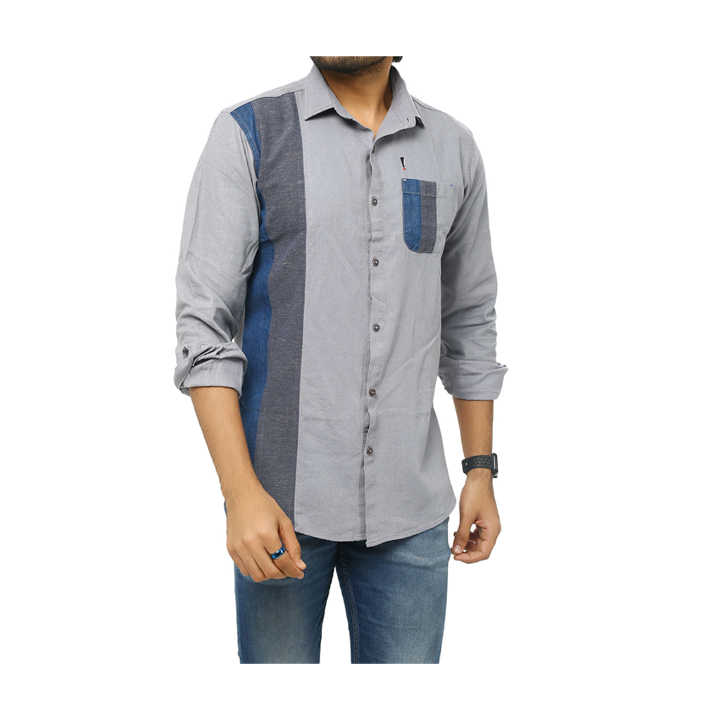 Bang Cotton  Full Sleeve Casual Shirt For Men - Ash