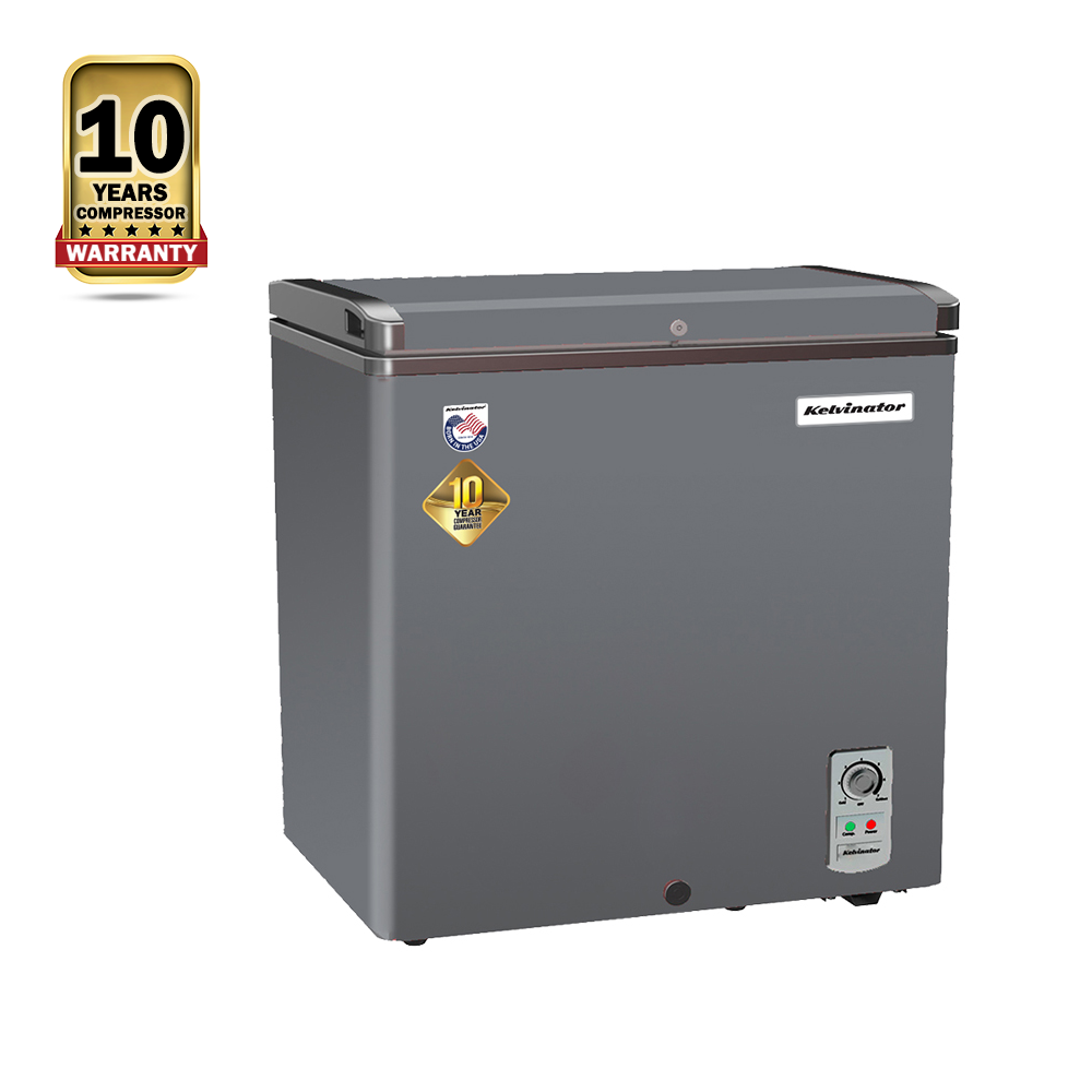 Kelvinator KCCF-168DF Deep Frost Freezer - 168 Liter - Gray