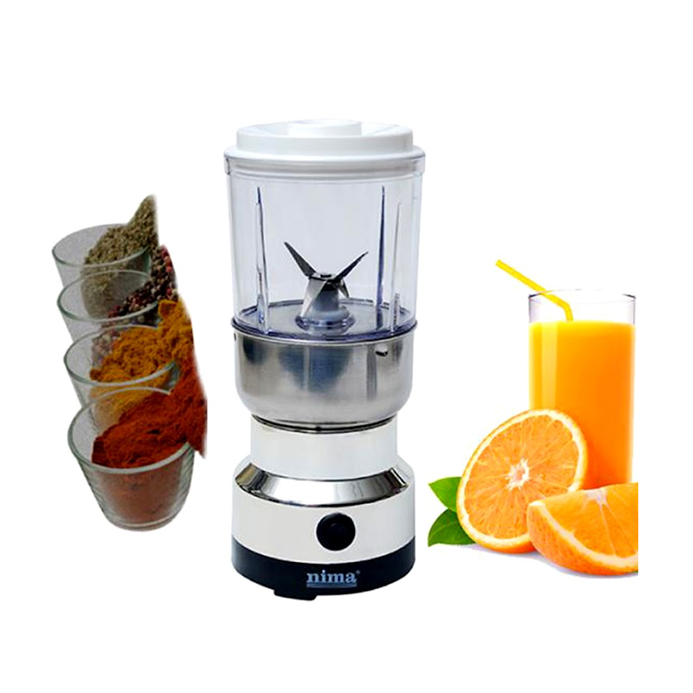 Nima 2 in 1 Electric Grinder and Blender - Silver