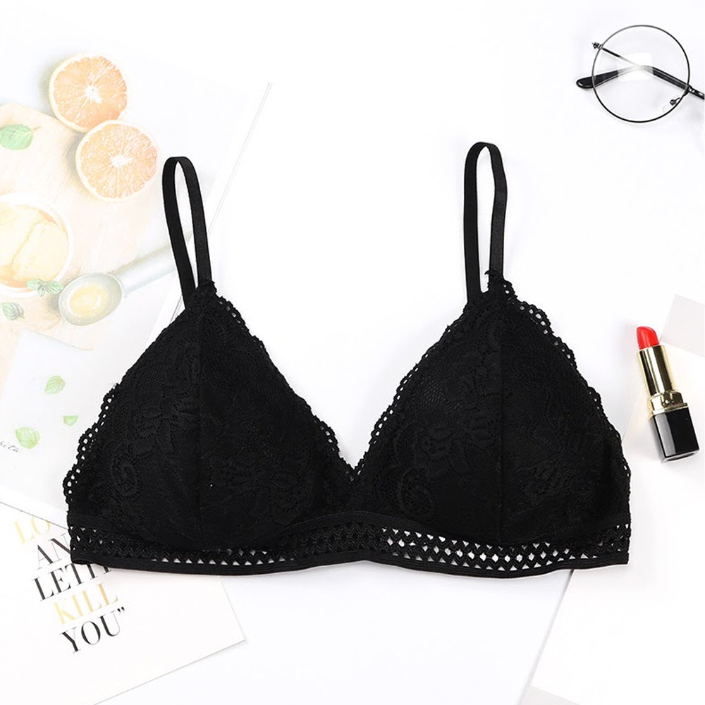 Nylon Bra For Women - Black - SZ-206