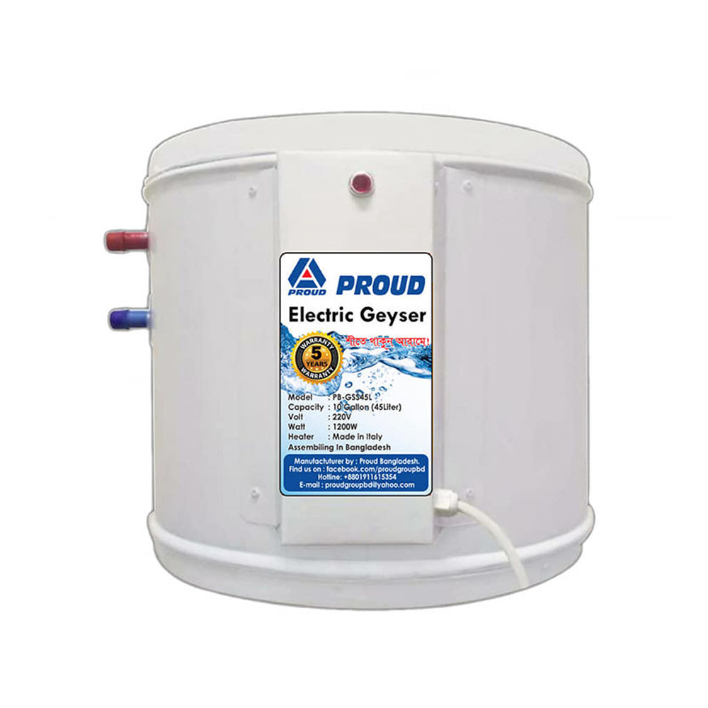 Proud Electric Geyser (10 Gallon) Mild Steel - 45 Litter