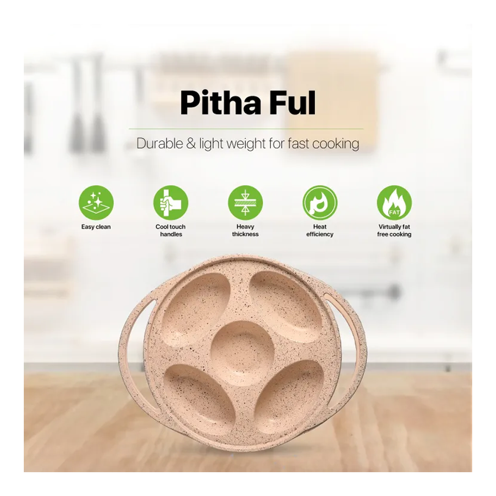 BD-KOR Pitha Pan Exclusive Pitha Ful With Glass Lid - 24cm
