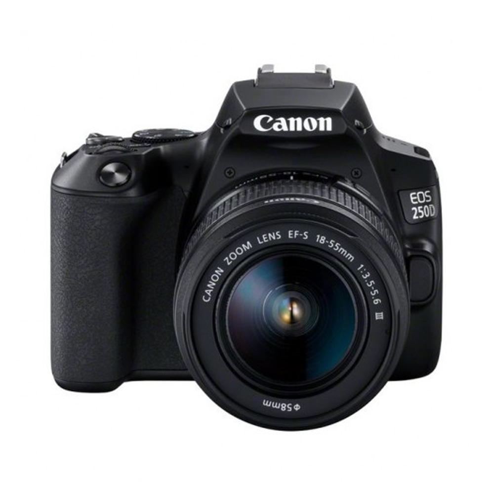 Canon EOS 250D 24.1MP Full HD WI-FI DSLR Camera with 18-55mm III KIT Lens - Black