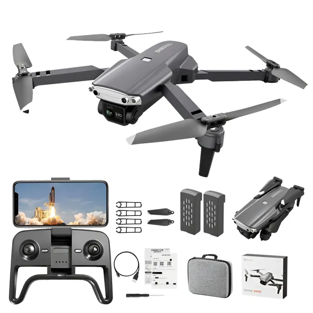 S9000 4K HD Obstacle Avoidance Optical Flow Folding Mini Drone - Gray