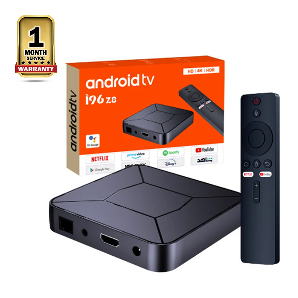 i96 Z8 4K UHD Android TV Box - Black