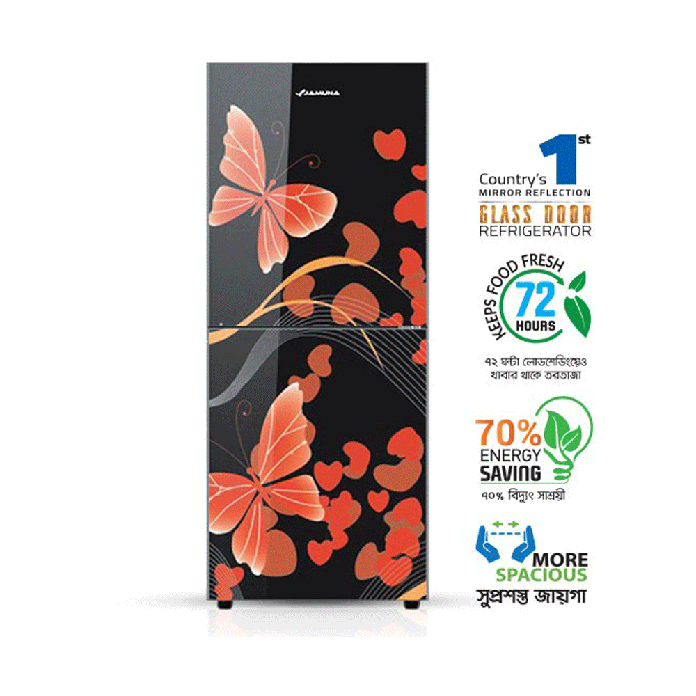 Jamuna JE -XXB -LS51I3 -QD Refrigerator - Red Butterfly - 193 Ltr