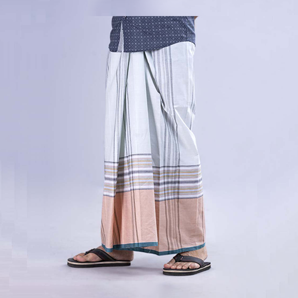 Cotton Checked Lungi for Men - Multicolor - FL117