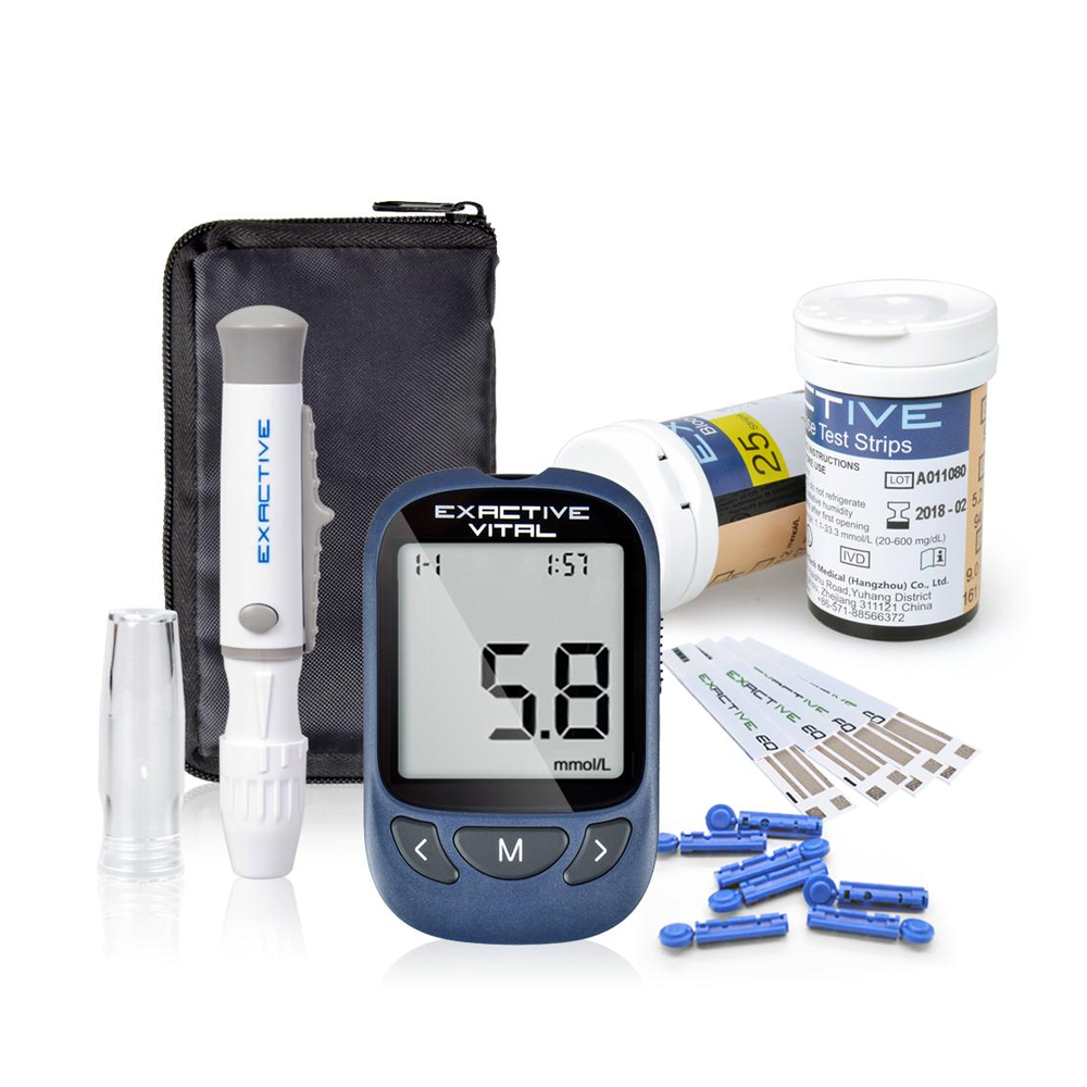 Exactive Vital Blood Suger Glucometer with 10 Pcs free Strip